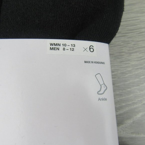 Nike Everyday Cushioned Ankle Socks Black 6 Pack Men's Size 8-12 NEW - Picture 4 of 7